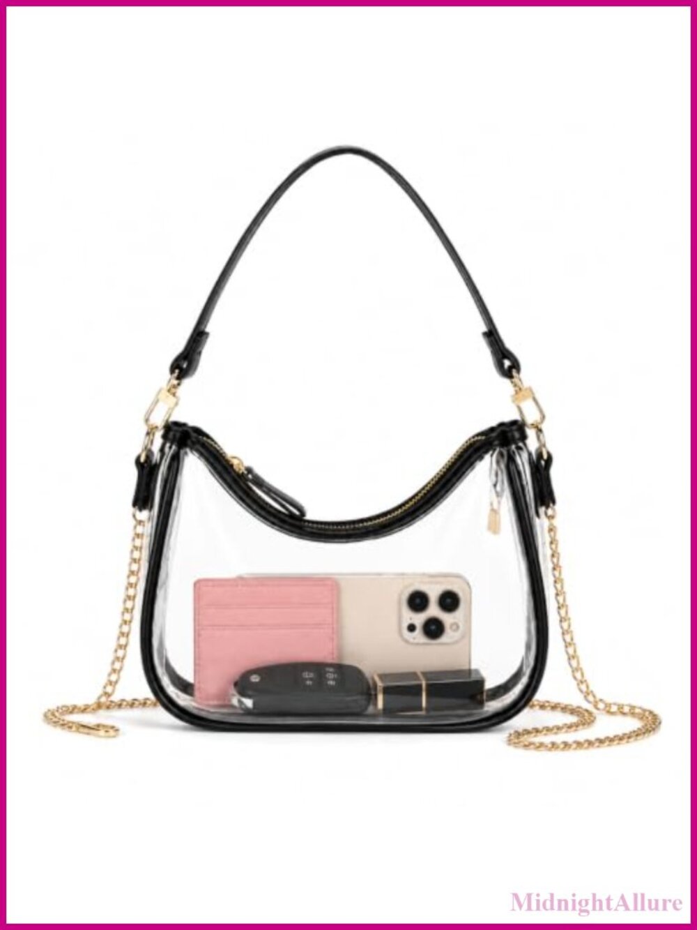 Clear Handbag Stylish Shoulder Bag Everyday Use
